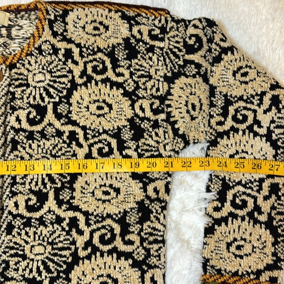 VINTAGE DIA CHENILLE, CARDIGAN SWEATER Abstract Floral Print Size Large - Picture 4 of 11